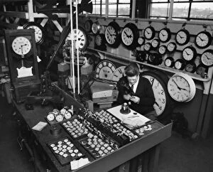 Railway Workers Gallery: Clock Shop, Reading Signal Works, 1969