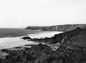 Kynance Cove Gallery: The Coastline Between Lizard and Kynance Cove, Cornwall, July 1924