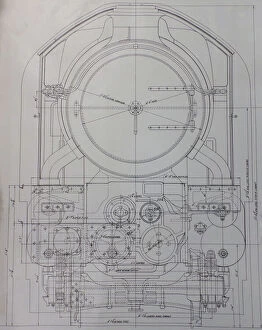 Locomotive Collection: Design drawing for the King Class locomotive, 1927
