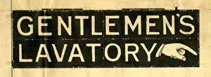 Design for Gentlemens Lavatory sign at Paddington Station