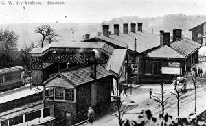 Footbridge Collection: Devizes Station, c.1900