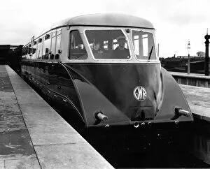 Diesel Railcars Collection: Diesel Railcar No 4 at Cardiff, 1934