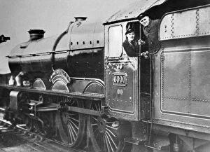 Images Dated 23rd January 2017: Driver and Fireman on King George Vs footplate, 1950