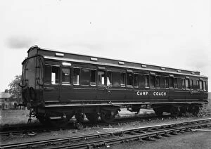 Camping Gallery: Exterior view of Camp Coach No. W9910, 1952