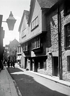 Cornwall Collection: Fore Street, Fowey, Cornwall, c.1930s