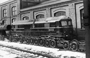 Gas Collection: Gas Turbine No. 18000 at Swindon, March 1955