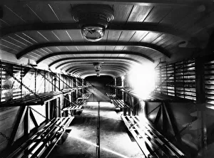 The Railway at War Collection: Goods vehicle converted into an ambulance ward car, c.1940