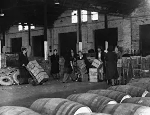 Cardiff Docks Collection: The Goods Yard at Cardiff Docks in 1943