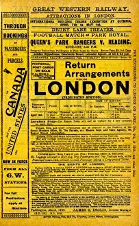 Football Collection: Great Western Railway Excursion Handbill, 1909