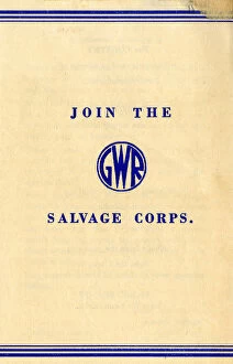 Salvage Collection: GWR Salvage Corps leaflet, 1940