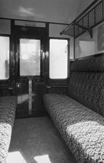 Passenger Brake and Composite Brake Vans Gallery: Interior of a Third Class compartment of a Brake Composite Coach, No. 7081