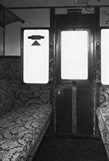 First Class Prints: Interior of a First Class compartment of a Brake Composite Coach, No. 7389