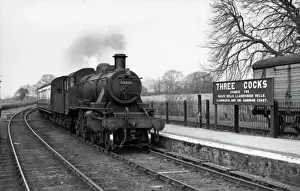 Ivatt 2MT class, 2-6-0, No. 46521 at Three Cocks Junction April 1958