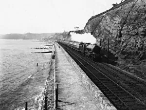 Seaside Gallery: King Class locomotive at Dawlish, 1933