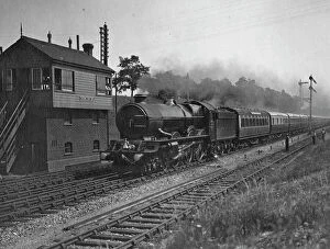 King Class Locomotives Gallery: King George V at Twyford East Signal Box, 1940