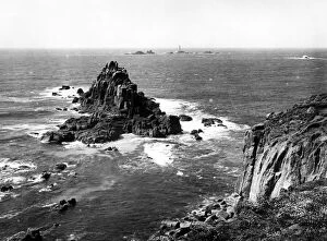 Land's End and Longships Lighthouse, Cornwall, c.1950