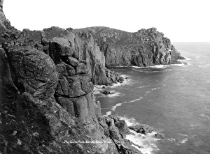 1924 Gallery: Lions Den, Lands End, Cornwall, February 1924