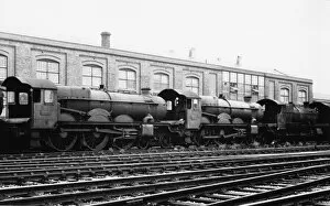 Castle Class Locomotives Gallery: Locomotives awaiting to be scrapped at Swindon Works, 1962