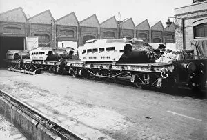 The Railway at War Gallery: Matilda II tanks under construction at Swindon Work in 1941