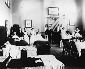Images Dated 30th July 2007: Medical Fund Hospital staff and patients, c1890