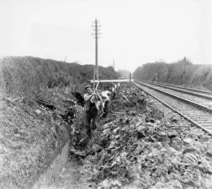 Navvies working alongside track, c1890