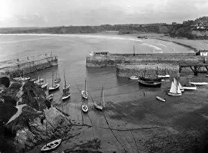 Newquay Beach Gallery: Newquay Harbour, Cornwall, July 1923