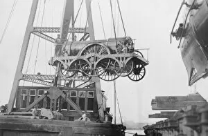Docks Collection: North Star being craned, 1927
