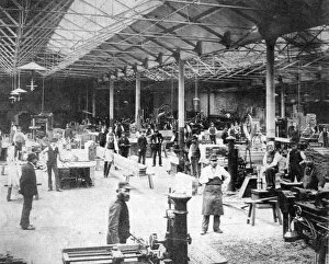 Workers at Swindon Works Gallery: Old Saw Mills, Newburn Crescent, c1870