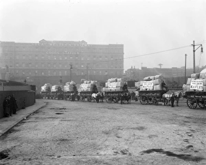Horse Drawn Vehicles Gallery: Paddington Goods Depot, early 20th century