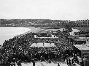 Penzance display promoting health and physical fitness, 1930s