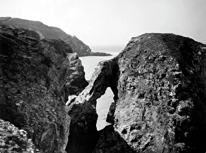 Cornwall Prints: Perranporth Rocks, Cornwall, 1928