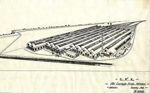 Maps, Plans & Views Gallery: Plan of New Carriage Shop, Swindon Works, 1931