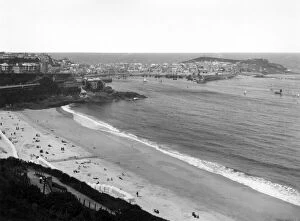 Town Collection: Porthminster Beach, St Ives, Cornwall, c.1923