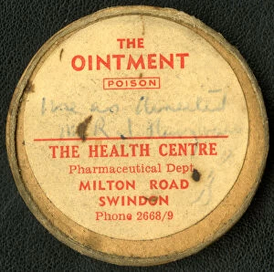 GWR Medical Fund Society Gallery: Prescription ointment from the Swindon Medical Fund Society