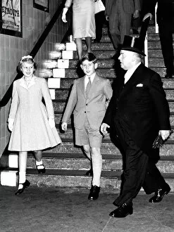 Images Dated 2023 April: Prince Charles and Princess Anne Arriving at Cardiff, August 1960