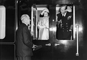 Royal Collection: The Queen & Prince Philip on Royal Tour at Totnes, Devon, 1962