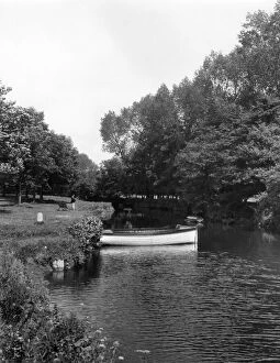 Lostwithiel Gallery: One the River Fowey at Lostwithiel, Cornwall, July 1927