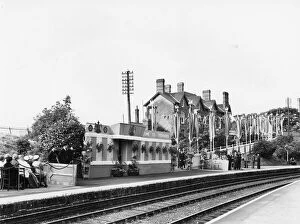 Decorations Gallery: Royal Tour of Wales - Treharris Station, 1955