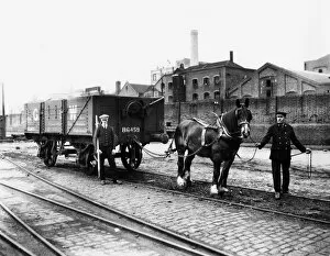 Images Dated 28th March 2012: The last shunting horse at Paddington, 1925
