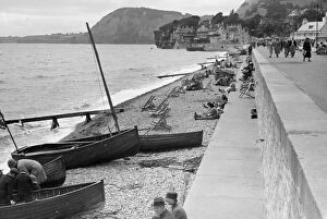 Seaside Gallery: Sidmouth Beach, Devon, August 1931