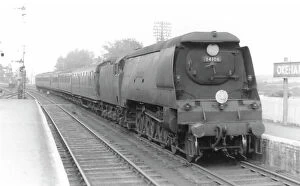 Devon Gallery: Southern Locomotive, Lydford, at Okehampton Station, 1957