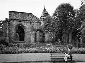 St Johns Ruins, Chester, Cheshire, August 1948