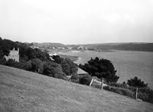 Cornish Gallery: St Mawes from the Castle, Cornwall, August 1928