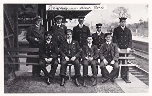 Warwickshire Stations Gallery: Staff at Stratford on Avon station, 1910s