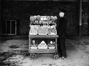 Trolley Prints: Station Fruit Trolley, about 1925 (unknown location)