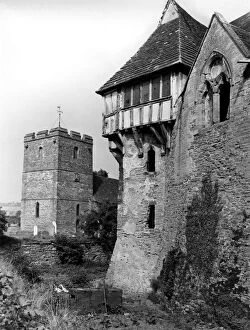 Images Dated 2nd June 2020: Stokesay Castle & Church, Shropshire, August 1947