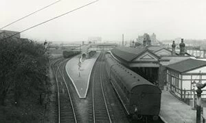Footbridge Collection: Stratford on Avon Station, Warwickshire, 1956