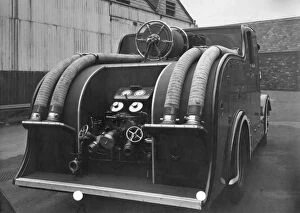 Second World War Gallery: Swindon Works Fire Brigade Dennis Fire Engine, 1942