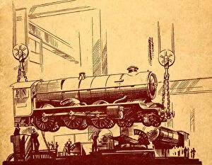 Artwork Collection: Swindon Works Locomotive Workshops Scene