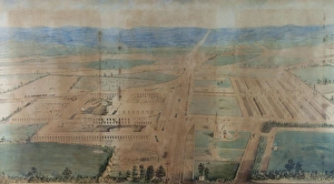 Swindon Works Gallery: Swindon Works and Railway Village by Edward Snell. 1849